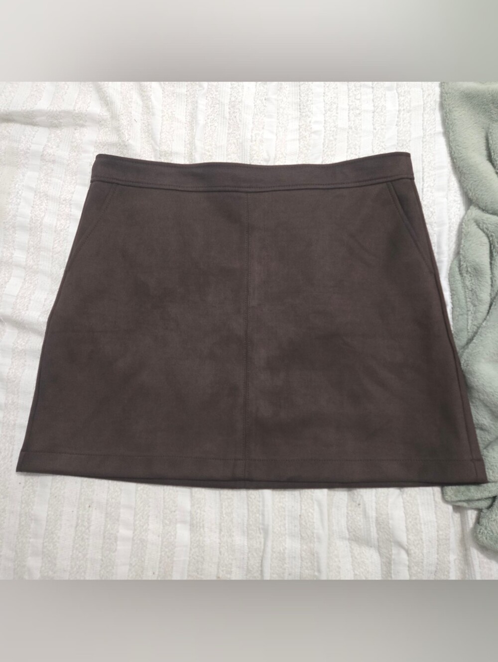 Loft - Suede Mini Skirt - Brown